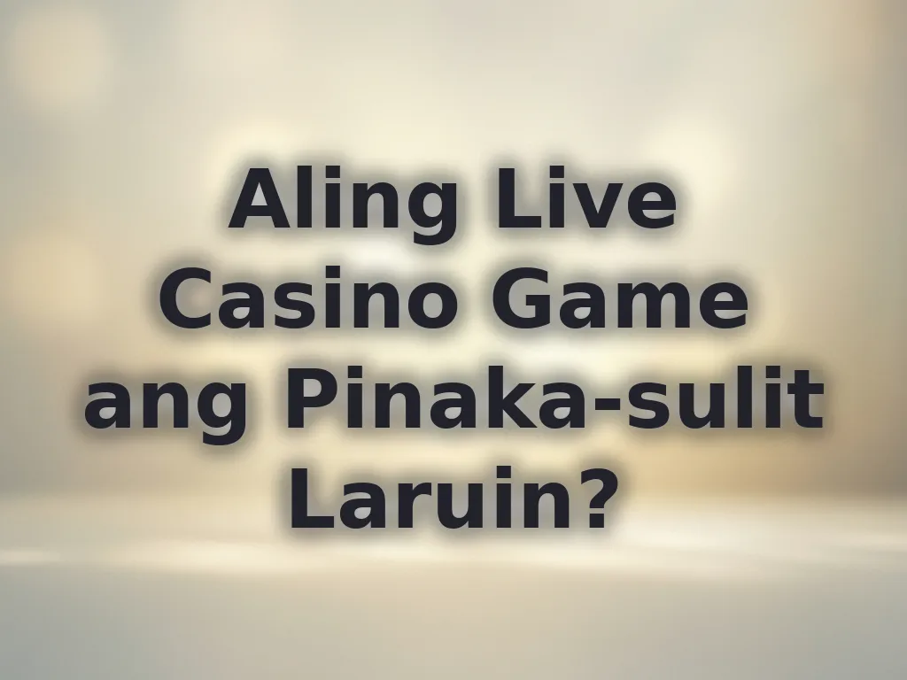 Live casino game comparison