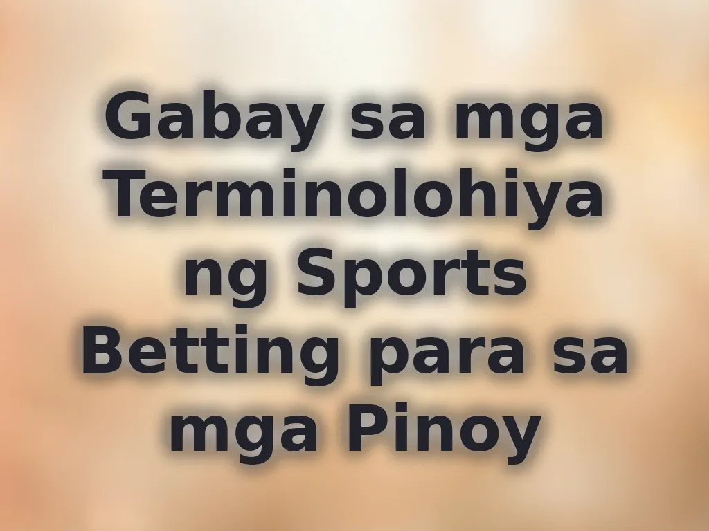 Sports betting terms guide